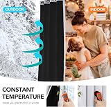 Deconovo Thermal Door Curtains 84 Inch Drop Eyelet Silver Grey 1 Panel view 4