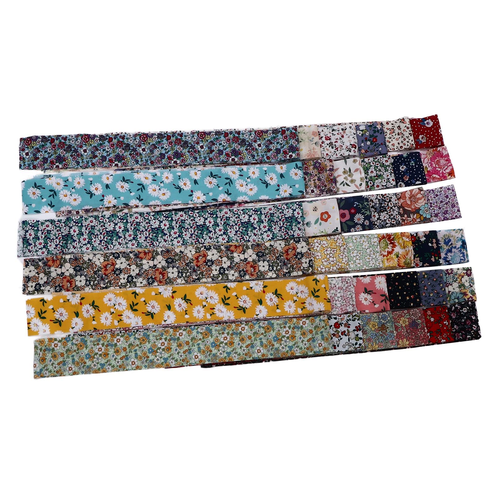 Pssopp Jelly Roll Fabric Strips for Quilting, 36Pcs Pure Cotton Roll Up Cotton Fabric Quilting Strips for Sewing Crafts, 2.46 x 39.37in