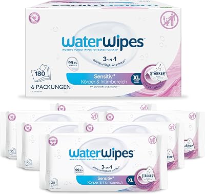 Sensitive+ Body & Intimate XL Wipes, 99,9% Wasser, parfümfrei