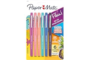 Paper Mate Flair Felt Tip Pens, Medium Point, Limited Edition Candy Pop Pack, Pack of 6 (1979425)