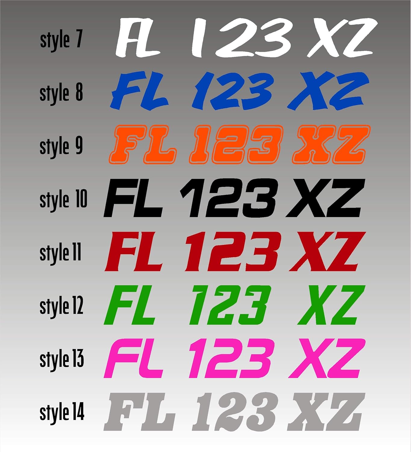 White Boat Parts Set of 2 Custom Boat Registration Numbers Letters