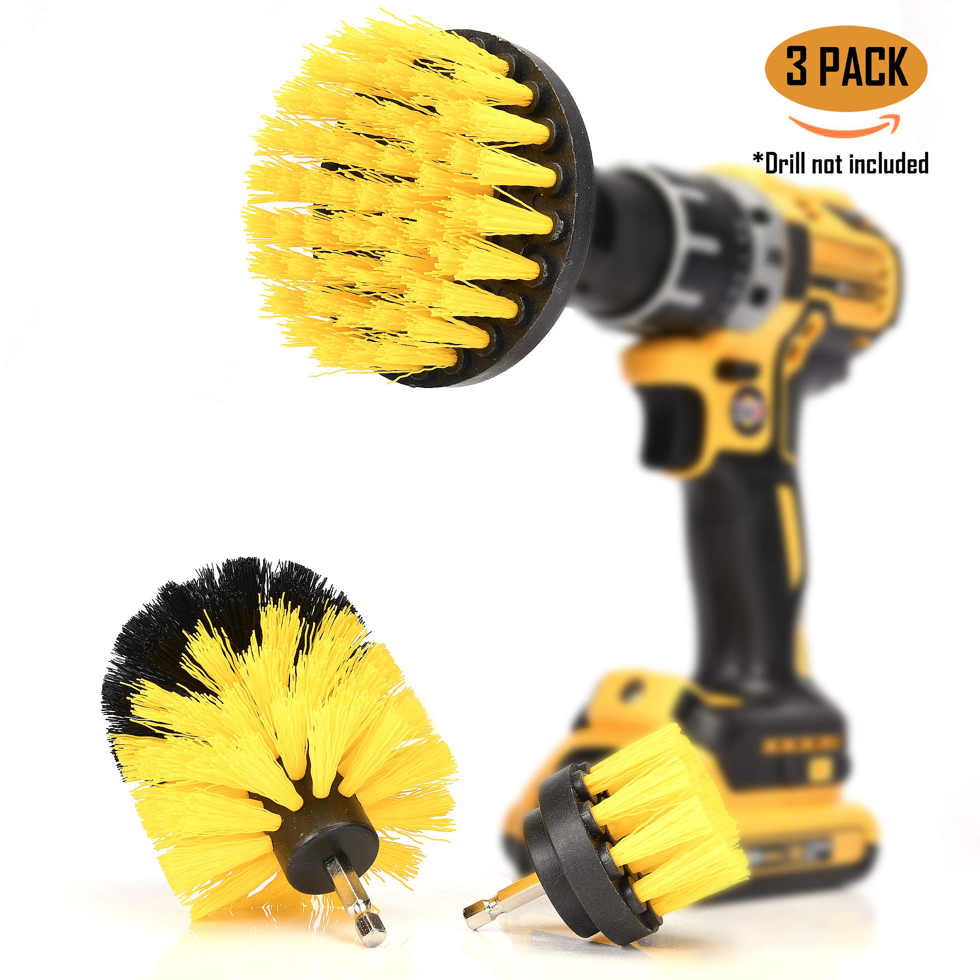 Drill Brush 360 Attachments Set Power Scrubber 3 pack Cleaning kit All