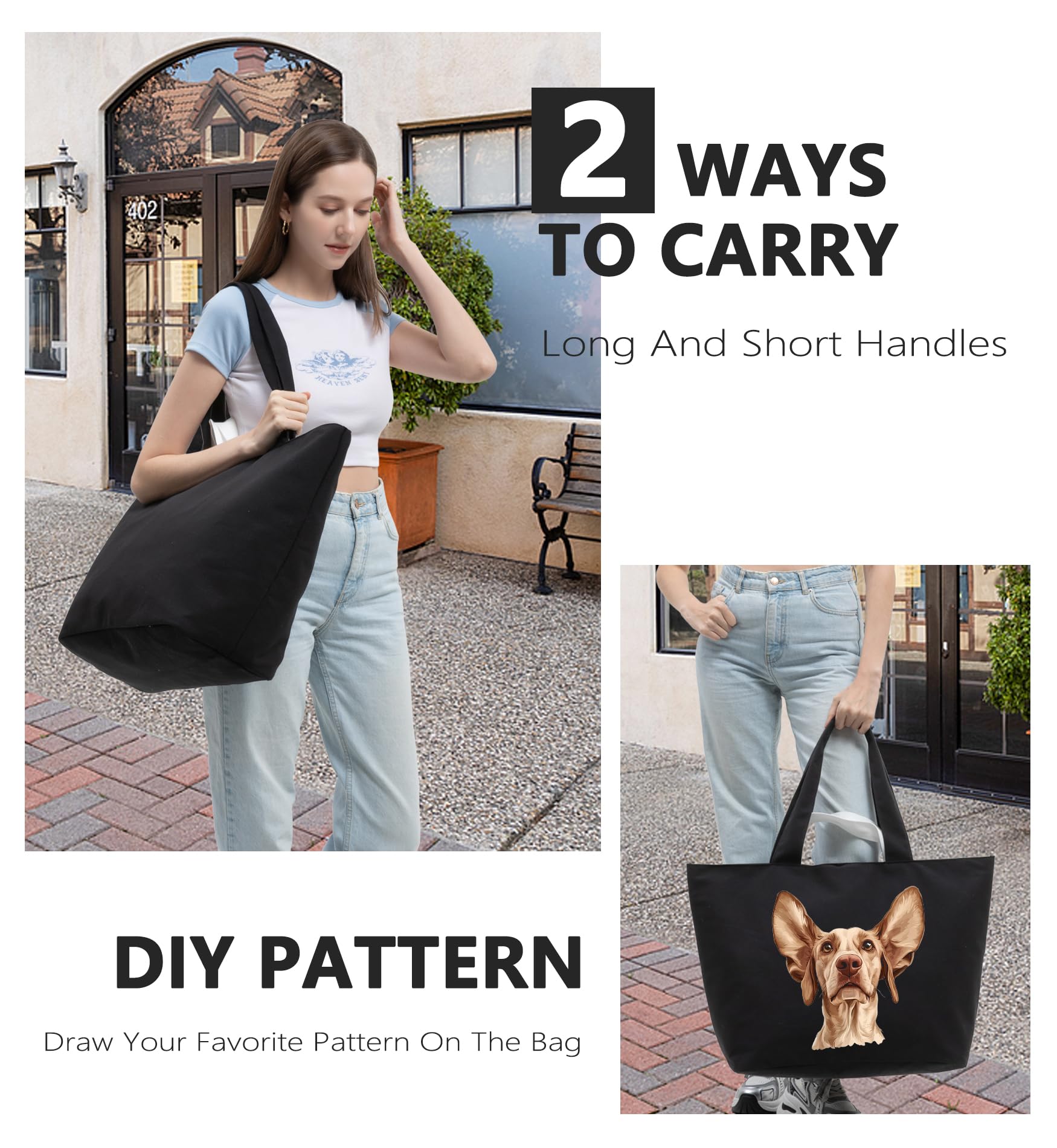 Bagelite 22'' 50L Large Canvas Bag, Extra Large Tote Bag for Women, Overnight Bags for Travel