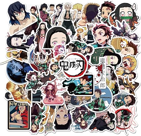 Amazon Com Demon Slayer Kimetsu No Yaiba Anime Cartoon Laptop Stickers Waterproof Skateboard Car Snowboard Bicycle Luggage Decal 50pcs Demon Slayer Kimetsu No Yaiba Arts Crafts Sewing