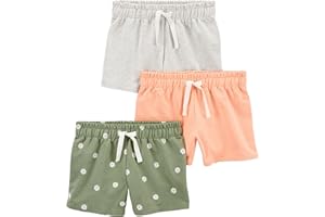 Simple Joys by Carter's Girls' 3-Pack Knit Shorts