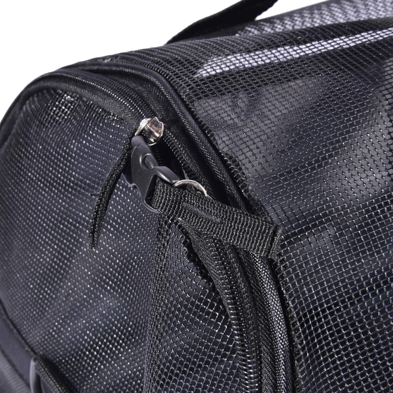 PPOGOO Large Pet Travel Carriers 20.9x10.2x12.6 22lb(10KG) Soft Sided Portable Bags Dogs Cats Airline Approved Dog Carrier, Black, Upgraded Version : Pet Supplies