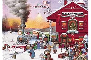 Buffalo Games - Charles Wysocki - Whistle Stop Christmas - 500 Piece Jigsaw Puzzle For Adults -Challenging Puzzle Perfect for Game Nights - Finished Size is 21.25 x 15.00