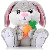 Chalyna Easter Bunny Stuffed Animal 8 Inch Bunny Plush with Floppy Ears Hug and Washable Animals Plush Toy Gift for Kids Girls Boys Easter Birthday Stuffers Party Supplies