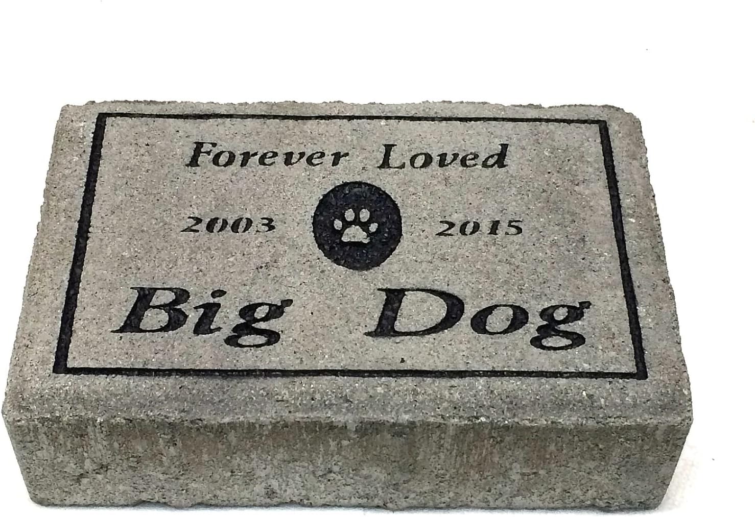 Timeless Pet Memorials | Olde English Paver Collection | Personalized Stone Pet Memorial (8 x 13, Onyx Natural)