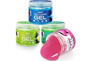 FiveJoy 4Pack Car Cleaning Gel, Car Putty for Cleaning for Cars Interior, Reusable & Durable Detailing Tools, Dust Clean Gel for Keyboard Vent Cleaner Multi-Color Cars Goop (640g/22.4oz)