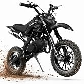 50cc Dirt Bike, 2 Stroke Gas Mini Bike for Kids 8-15 with Front Rear Disc Brakes