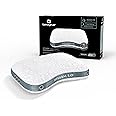 Bedgear Storm Cuddle Curve Performance Pillow - Size 1.0 - Cooling Bed Pillow for Side Sleepers - Medium Firmness- Washable and Removable Cover - 20" W x 26" L