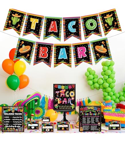 Junggesellinnenabschied Banner 'Your Taco Is Off The Menu' – Goldenes Glitzer-Papier, Taco-Motiv