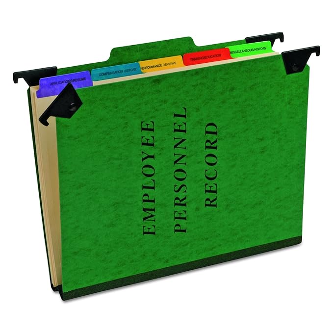 Pendaflex Hanging Employee/Personnel Folders, Letter Size, Green, Each