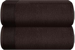 Belizzi Home Cotton 2 Pack Oversized Bath Sheet 35 x 70, Large Bath Sheet, Ultra Absorbent, Compact, Eco-Friendly and 100% Recyclable, Quick Drying and Lightweight Towel - Chocolate Brown