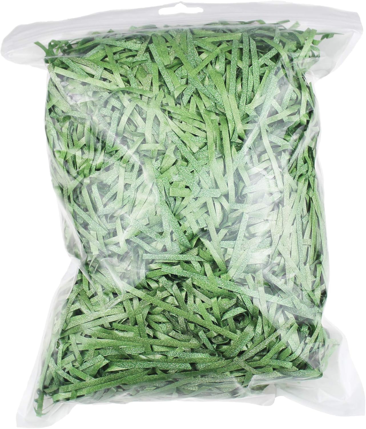 LJY 100g Green Glitter Shredded Paper for Gift Boxes, Iridescent Hamper Filling Tissue Paper