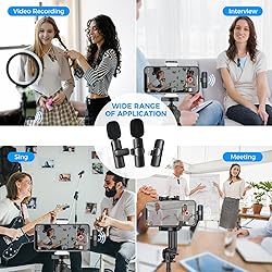 Moman Wireless Lavalier Microphone for iPhone, 2