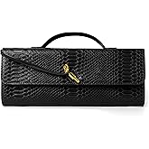 Joryin Evening Bag for Women Evening Clutch Crocodile Purse Crossbody Bag Shoulder Bag Top Handle Handbag Formal Evening Purse, Black