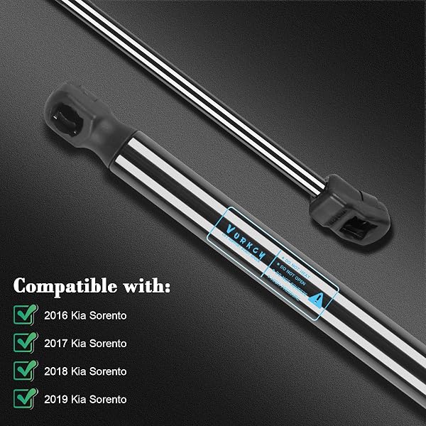 VURKCY 2PCS REAR HATCH SHOCKS STRUTS LIFT GATE SUPPORTS GAS SPRINGS FIT FOR KIA SORENTO 2016 2017 2018 2019, REPLACE 7012 PM3350