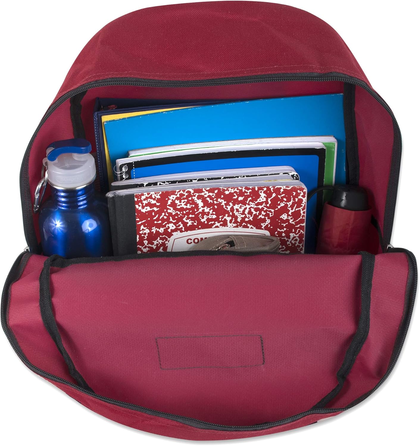 Trailmaker Classic 17 Inch Backpack with Adjustable Padded Shoulder Straps (Red): Clothing