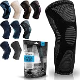 POWERLIX Knee Compression Sleeve - Best Knee Brace for Men &amp; Women &ndash; Knee Support for Running, Basketball, Weightlifting, Gym, Workout, Sports, (Black, Large)