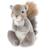 Bearington Lil' Peanut Squirrel Stuffed Animal - 7" Realistic Squirrel Plush Toy with Soft Fur - Adorable and Cuddly Stuffed Woodland Animals Gift for Kids, Toddlers, and Animal Lovers
