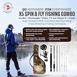 Rigged & Ready X5 Travel Fishing Combo - 2 Reels, 2 Rod Lengths view 2