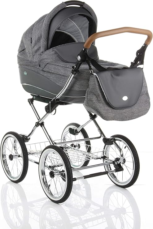 dark grey pram