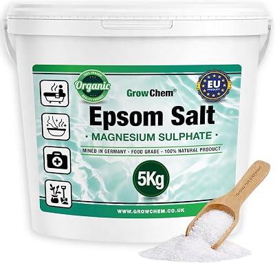 Grow Chem Natural Epsom Salts 5KG Pure Magnesium Sulphate EU Quality