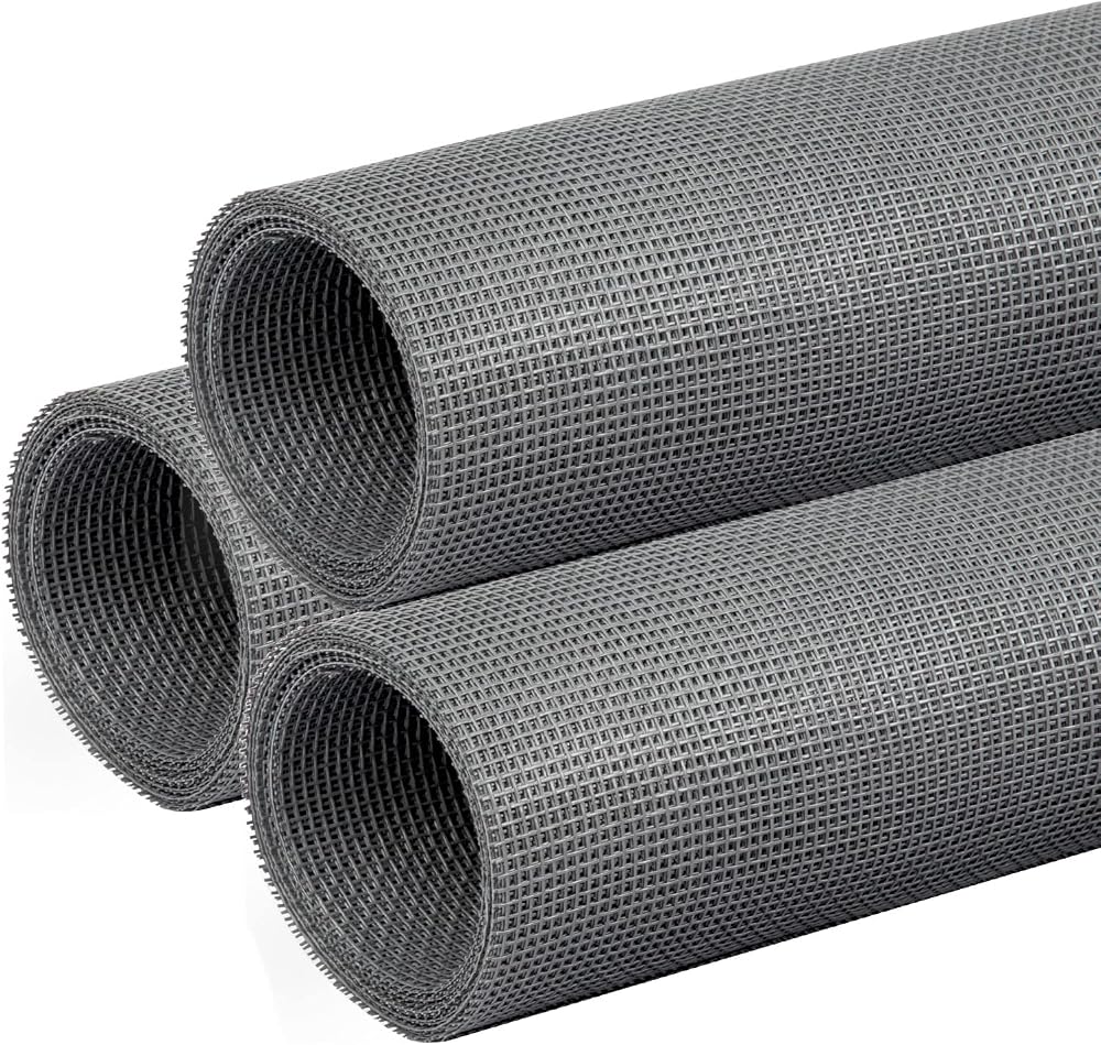 fowong Insect Window Screen 120x120 cm Grey 3 Pack High Density Fit Windows