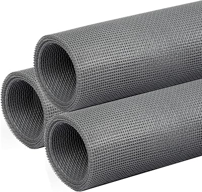 fowong Insect Window Screen 120x120 cm Grey 3 Pack High Density Fit Windows