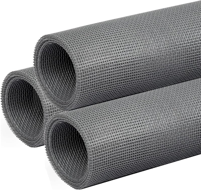 fowong Insect Window Screen 120x120 cm Grey 3 Pack High Density Fit Windows