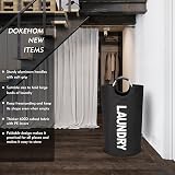 DOKEHOM 125L X-Large Collapsible Laundry Basket Black 79cm Tall view 2