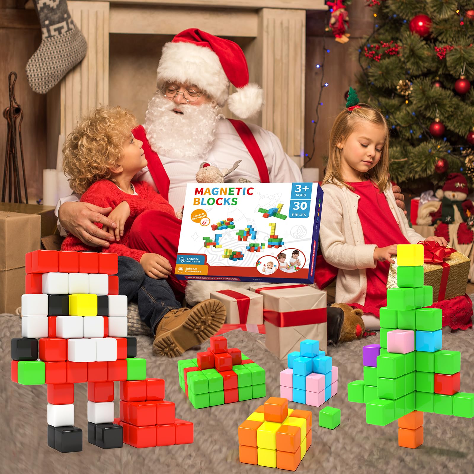 Hiwawind Magnetic Blocks for Toddlers -Classroom Must Haves STEM Learning Toys for 3-5 Year Old Boys & Girls, Safe & Strong Building Blocks with ASMR Sounds,Ideal Gifts for Kids 3+