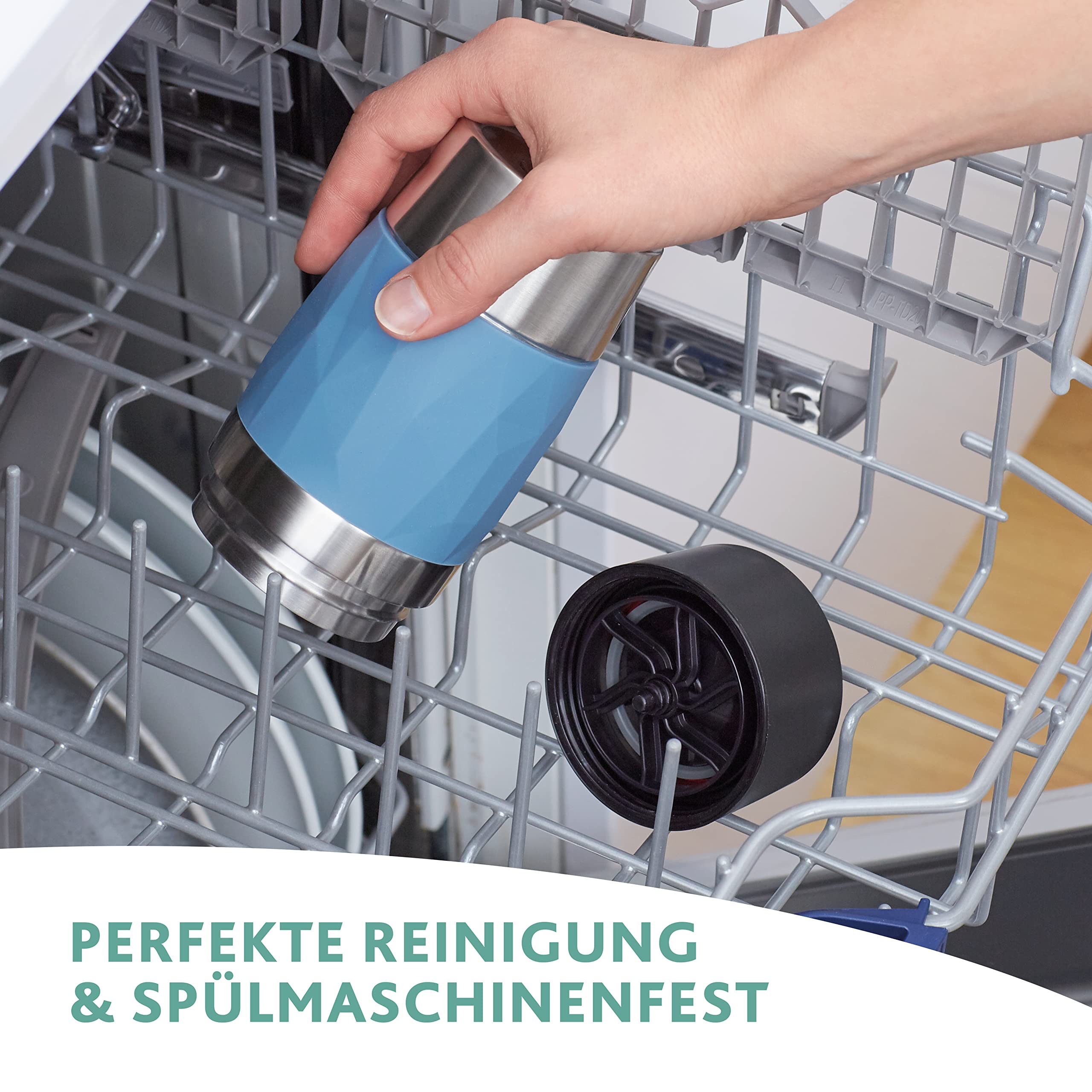 Emsa N21609 Travel Mug Compact Thermo-/Isolierbecher aus Edelstahl, 0,3 Liter, 3h heiß, 6h kalt, 100% dicht, auslaufsicher, spülmaschinengeeignet, 360°-Trinköffnung, Weinrot 9