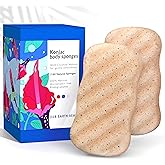 Konjac Sponge Body (2 Pack) Exfoliating Walnut | Microplastic Free 100% Natural | Non-Toxic | Biodegradable | Eco-Friendly | Plastic Free Packaging