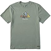 Life is Good Men's Crusher Tee Shirt, Short Sleeve Cotton Graphic T-Shirts, Happy Hour