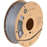 Polymaker ABS Filament Grey 1KG 1.75mm, Heat Resistant, Strength | High Toughness, Impact-Resistance, Low Odor, 3D Printer Filament for Most FDM Printers, Dimensional Accuracy +/- 0.03mm