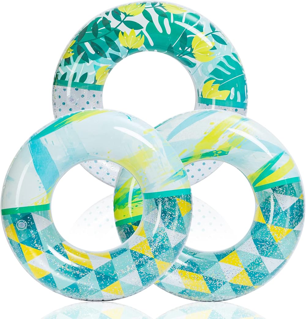 JOYIN Pool Inflatable 82.5cm 3 Pack Glitter Pattern Tubes