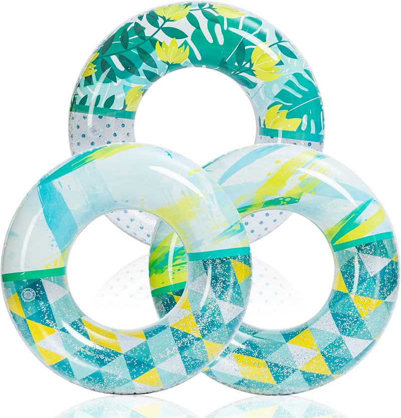JOYIN Pool Inflatable 82.5cm 3 Pack Glitter Pattern Tubes