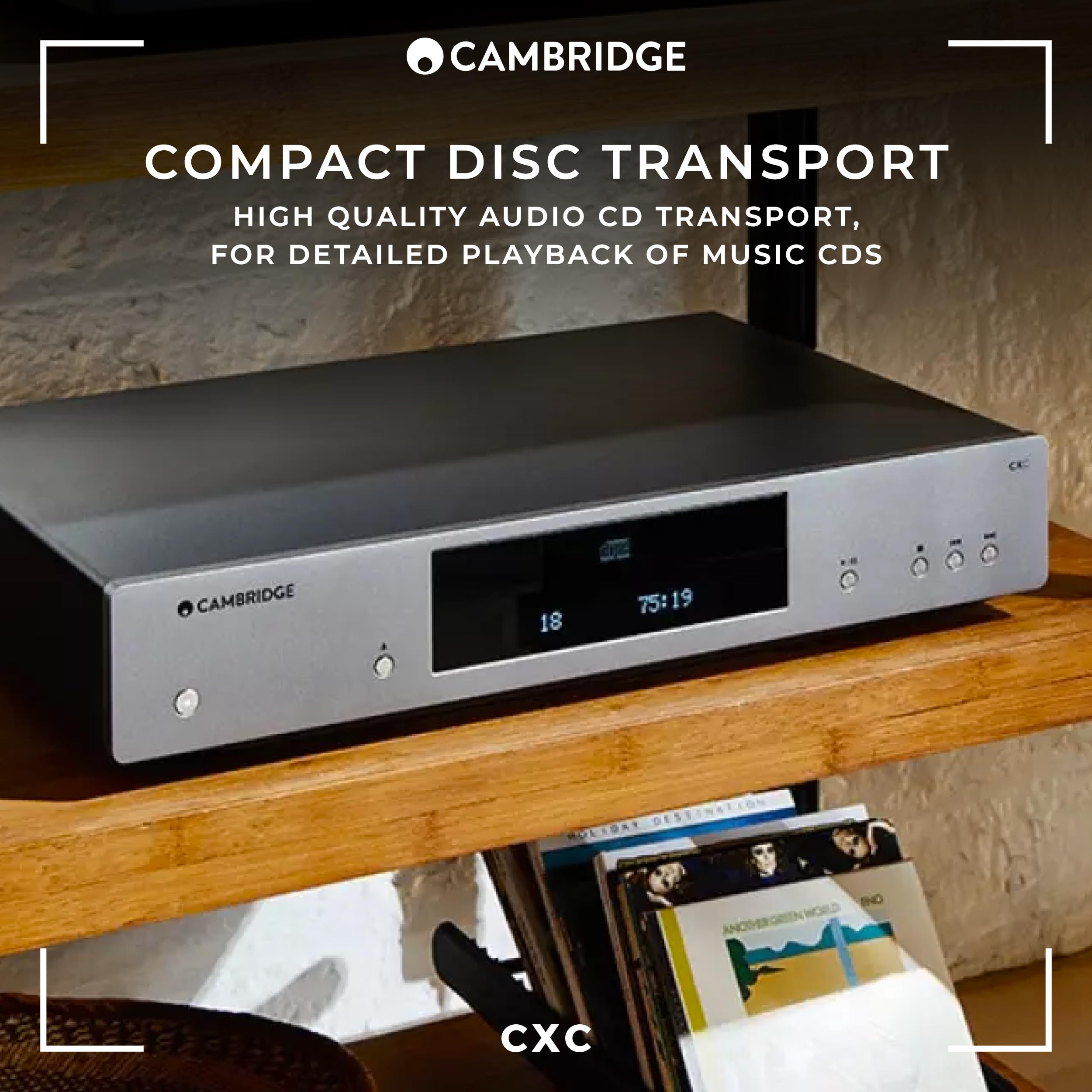 Cambridge Audio CXC CD Transport Player for Home, No Radio (Lunar Grey)