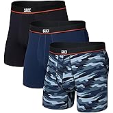 SAXX Underwear Co. Men's Non-Stop Stretch Cotton Boxer Brief Fly 3 Pack