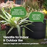 Whitefurze G0834BL 34cm Barrel Planter Black – 34 cm Diameter & Height view 3