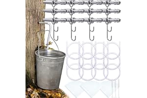Maple Syrup Tapping Kit, (12 Set) Maple Tree Tapping Kit with Stainless Steel Maple Syrup Spiles, Hooks, 3FT Sap Tubes, Maple