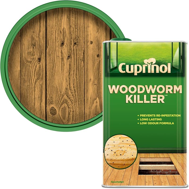 Cuprinol Woodworm Killer 5L Low Odour Clear Water Based