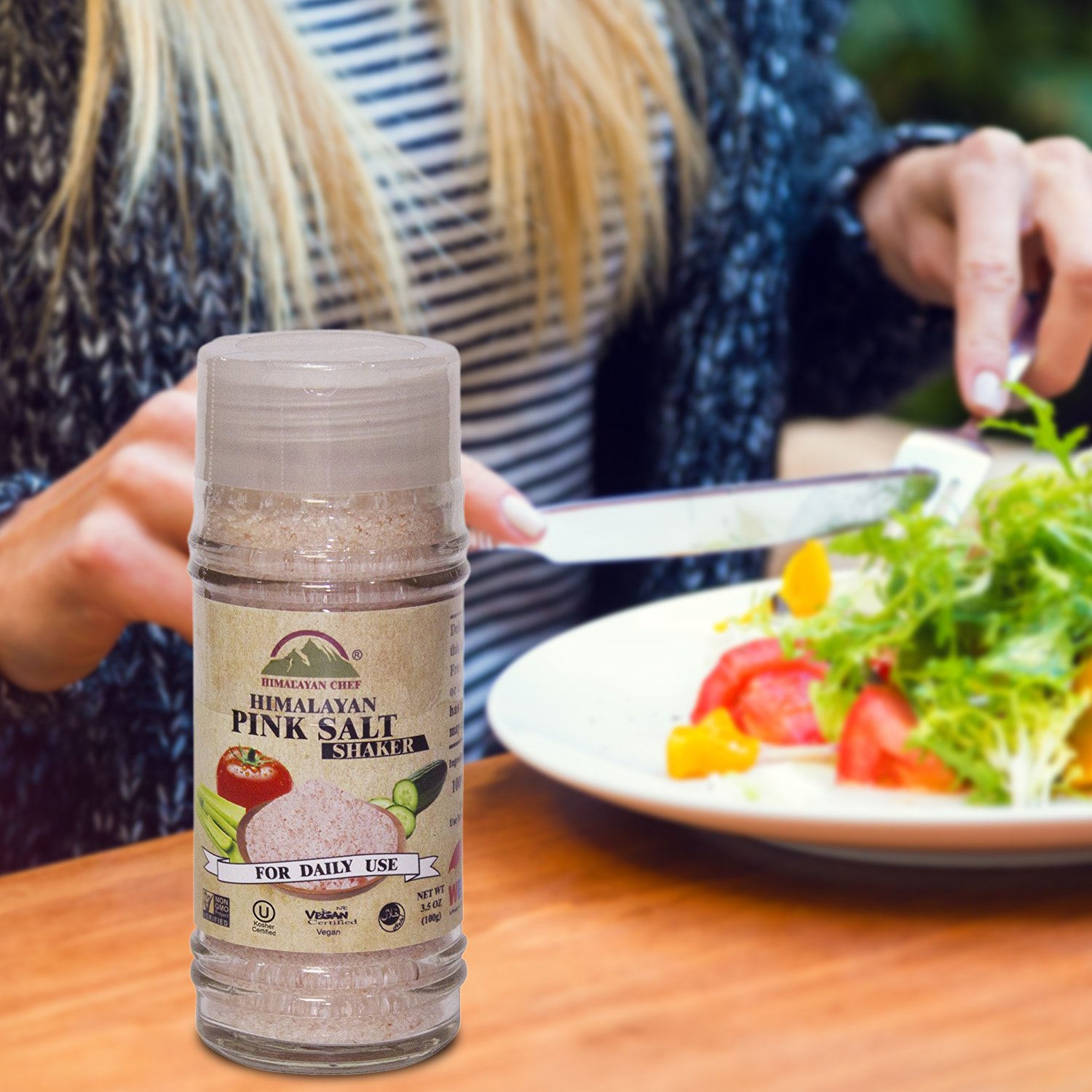 Himalayan Chef Pink Salt Shaker, 3.5 Ounce Fine Grains: Prime Pantry