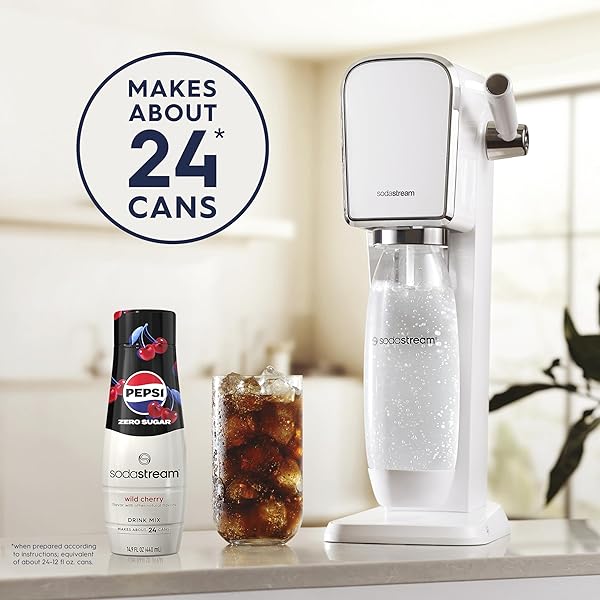 SODASTREAM PEPSI WILD CHERRY, MTN DEW CODE RED, PEPSI & MUG ROOT VARIETY PACK, ZERO SUGAR, 440ML PACK OF 4