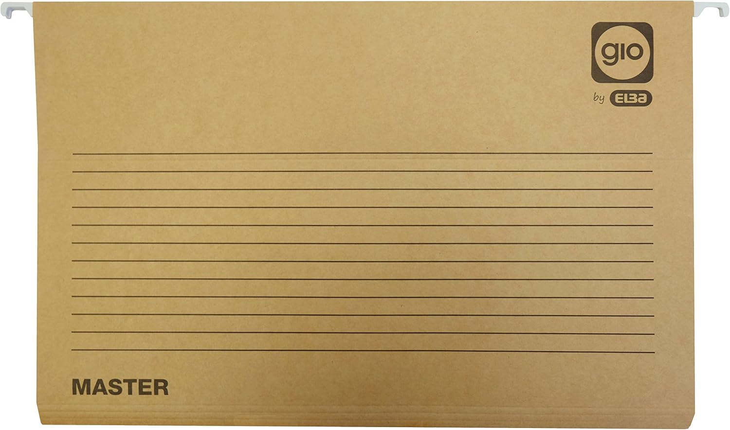 Gio 153326 - Hanging folders A4 25 Units, Brown, Fº