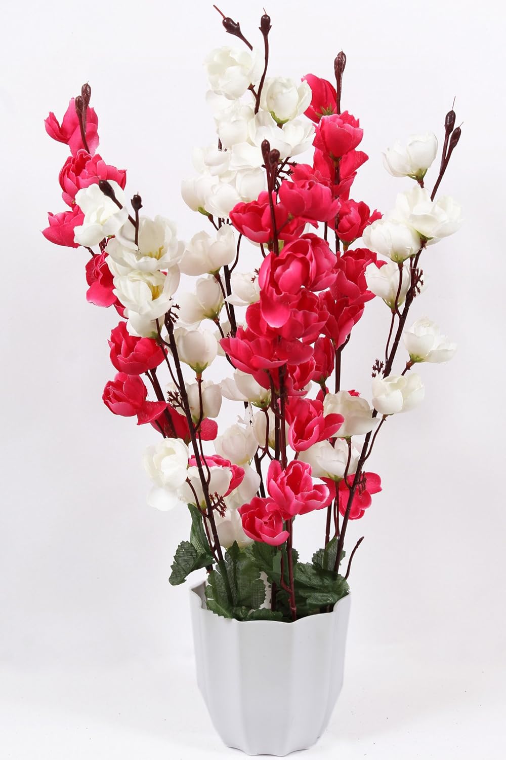 Buy Home Decor Artificial Flowers With Pot Pink And White Blossom Flowers Best For Quality Decoration And Gifts Online At Low Prices In India Amazon In