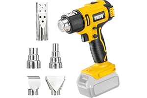PMLYQ Cordless Heat Gun for Dewalt 20v Battery,350W Fast Heating Soldering Hot Air Gun,2-Temp Setting Max 1022°F(550°C),Heat Gun for Tube Bending,Resin & Decorating (Tool Only NO Battery)